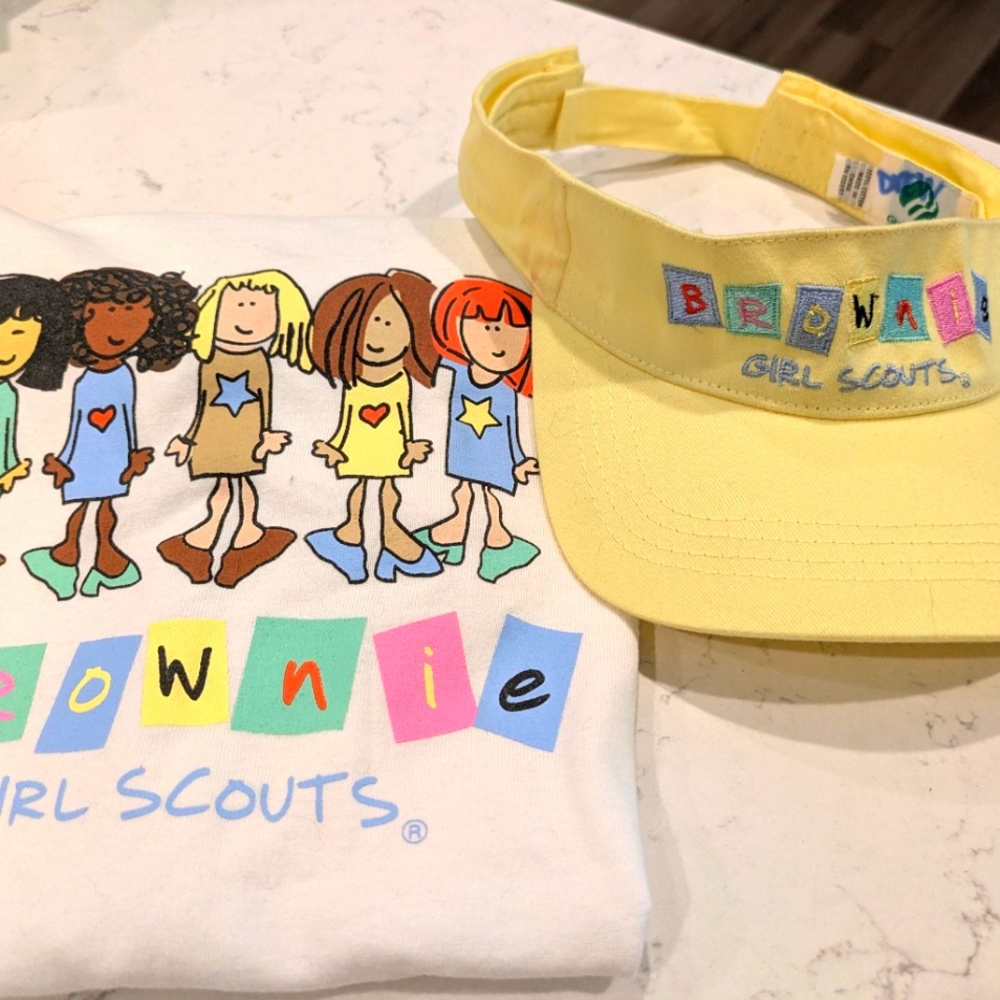Brownie Kids T-Shirt and Visor Set - Yellow Vintage